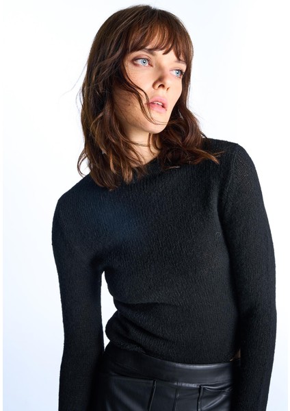 Siyah Triko Crop Kazak fiyatları