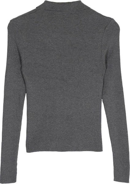 Gri Polo Yaka Kazak modelleri