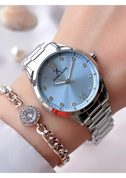 Çelik Kordon 30 mt Suya Dayanıklı Kadın Kol Saati+Bileklik BFG.13496.X9