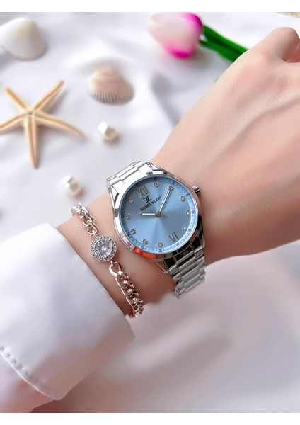 Çelik Kordon 30 mt Suya Dayanıklı Kadın Kol Saati+Bileklik BFG.13496.X9 fiyatları