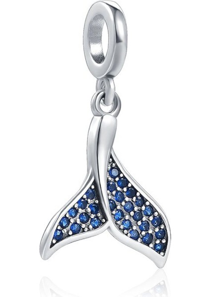 Taşlı Balina Kuyruğu Sallantılı Charm