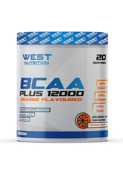 Bcaa Plus 12000 Glutamin Taurin 300 Gr (20 Servis)