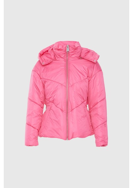 Pembe Şişme Mont