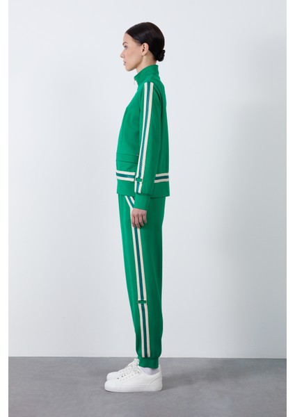 Çizgi Detaylı Yeşil Hırka modelleri