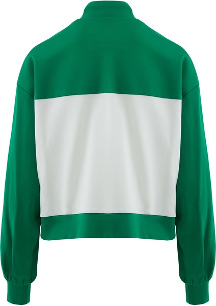 Etiket Detaylı Bağcıklı Geniş Cep Yeşil Eşofman Üstü modelleri