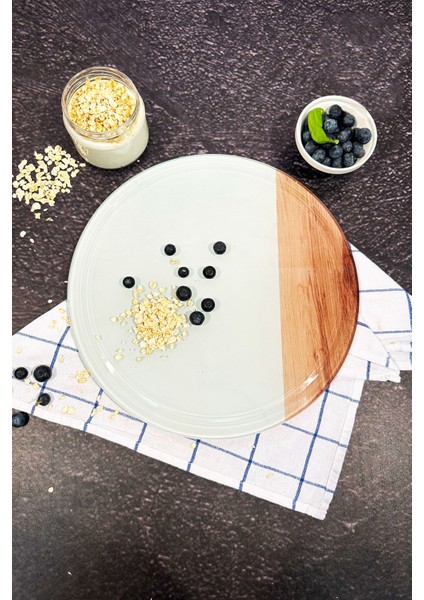 TeknoTrust Cam Kesme Tahtası, Ahşap Desenli, 32x32cm, Dayanıklı ve şık tasarım