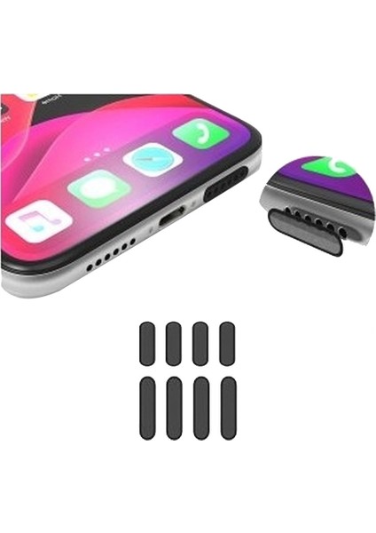 4 Takım 8 Adet Cep Telefonu Hoparlörü Için Toz Önleyici Sticker-Telefon Hoparlör Koruyucu 1.6 Cm-2.2 cm