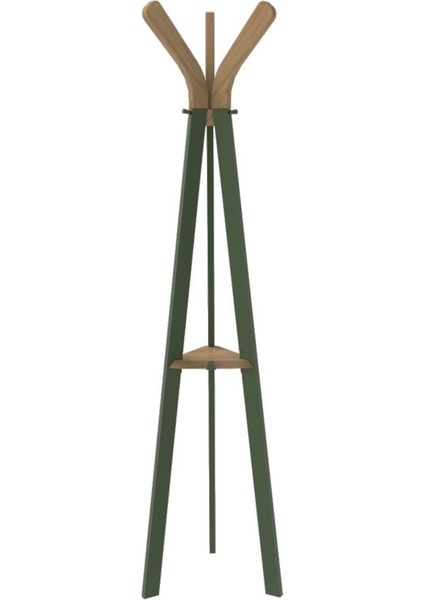 Ice Askılık 180 cm Haki-Doğal Ahşap