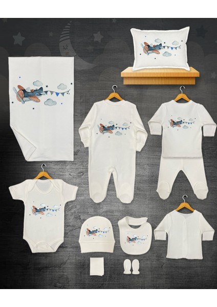 11 Lİ İSİMLİ HASTANE ÇIKIŞ SETİ ORGANİK PAMUK