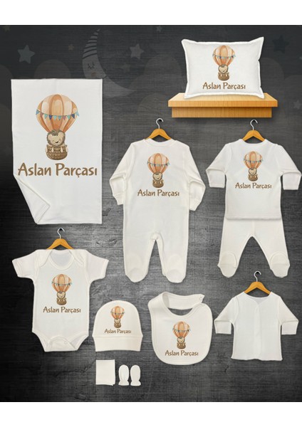 11 Lİ İSİMLİ HASTANE ÇIKIŞ SETİ ORGANİK PAMUK