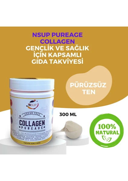 Pureage Collagen Glisin L-Prolin Bromelain Elastin Seramid 300 gr