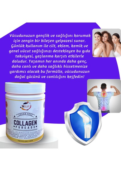 Pureage Collagen Glisin L-Prolin Bromelain Elastin Seramid 300 gr