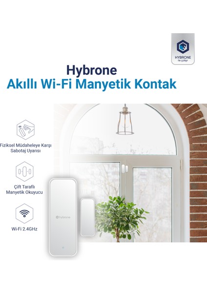 Akıllı Wi-Fi Manyetik Kontak, Kapı Ve Pencere Sensörü, Fiziksel Müdahaleye Karşı Sabotaj Uyarısı, Uygulama ile Uzaktan Kontrol