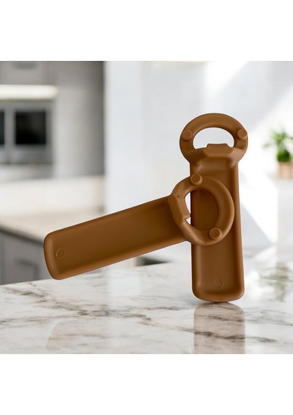 2 Adet Sert Plastik Konserve/ Kavanoz Açacağı-Mat Hardal Renkli