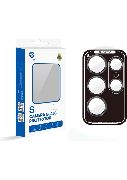 Samsung Galaxy S24 Ultra Kamera Lens Koruyucu Titanium Black