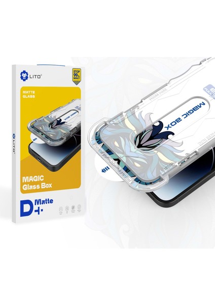 D+ Uygulama Aparatlı Mat iPhone 15 Pro Ekran Koruyucu