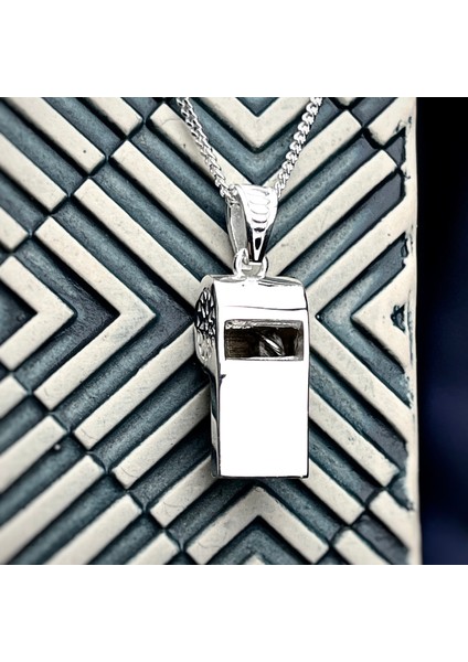 Gümüş Düdük Kolye 925 Ayar Gümüş Düdük Figürlü Unisex Kolye