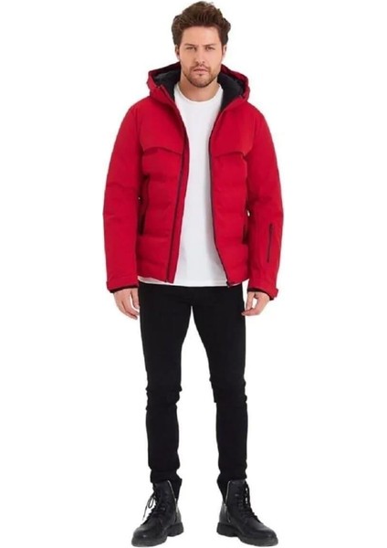 Jcotarwin Puffer Soğuk Geçirmez Erkek Mont Kaban Kırmızı 12225287 V1