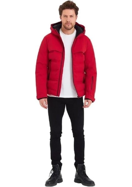 Jcotarwin Puffer Soğuk Geçirmez Erkek Mont Kaban Kırmızı 12225287 V2