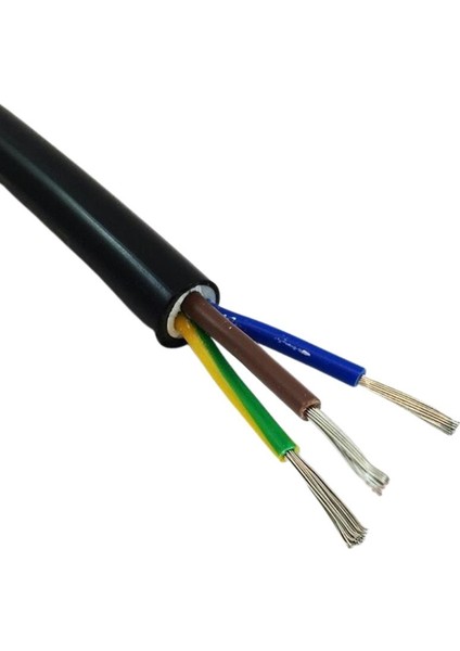 Bakır Genel Maksat Kablosu Yuvarlak Kalaylı 3x1.5mm2 Maun