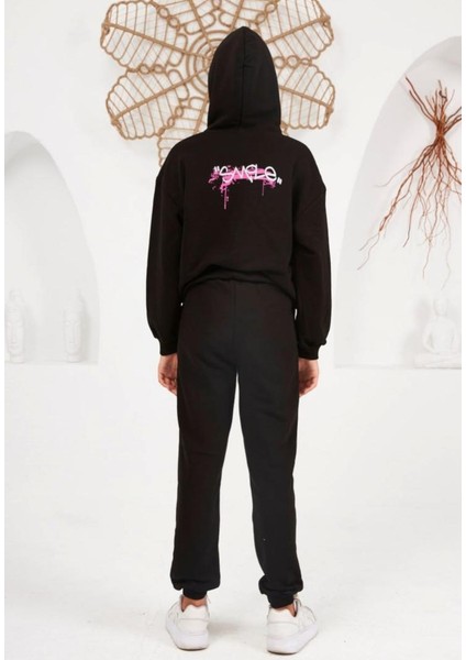 Kız Çocuk Siyah Eşofman Takımı modelleri