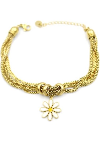 Çoklu Zincirli Papatya Bileklik - Altın fiyatları