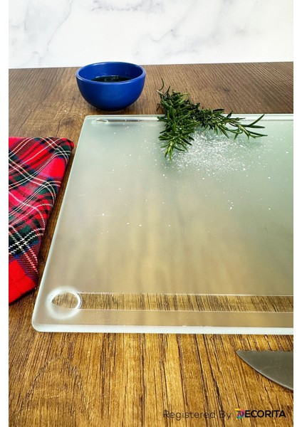 TeknoTrust Kanallı Cam Kesme Tahtası, 25x35 cm, dayanıklı, şık ve kullanışlı mutfak gereci fırsatları