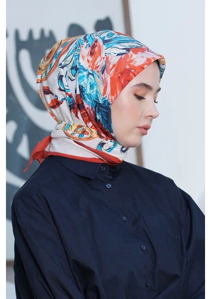 Bordo Loryan Scarf Desenli Roza Eşarp fiyatları