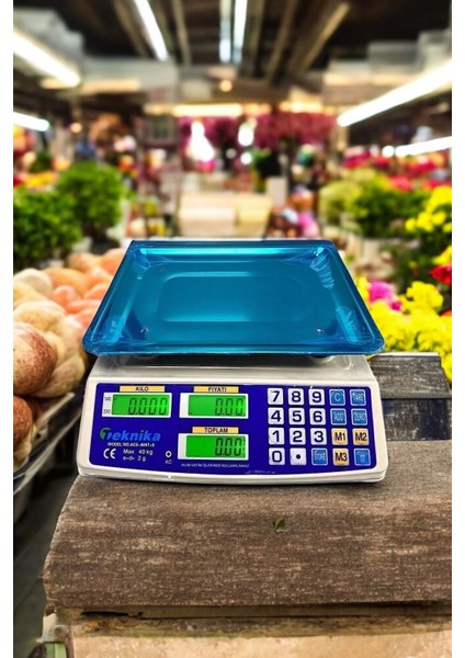 Market Pazarcı ve Kasap Terazisi 40 kg Kapasiteli Elektronik Dijital Bakkal Tartısı