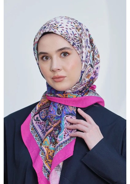 Fuşya Loryan Scarf Diamond Harmony Eşarp