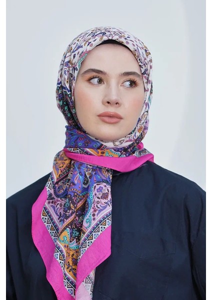 Fuşya Loryan Scarf Diamond Harmony Eşarp