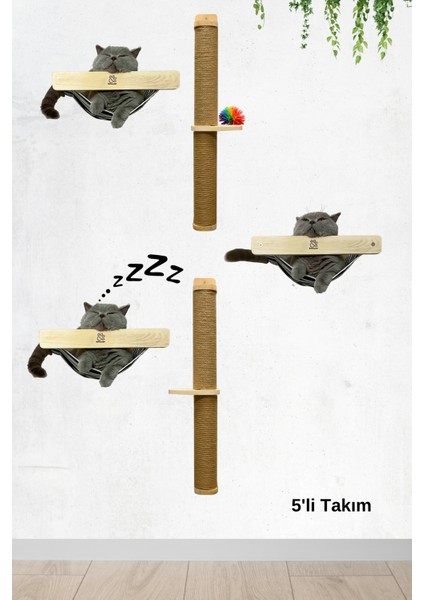 Kedi Yuvası, Kedi Yatağı, ve Kedi Duvar Yatağı, Kedi Hamağı, Ahşap Modern Kedi Yatağı, Bushop Red Odin Serisi