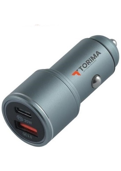 38W Çift USB ve Type-C Qc 3.0 Araç Şarj Cihazı | 20W Pd Hızlı Şarj