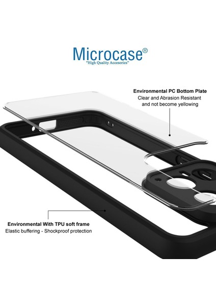Microcas Xiaomi Poco F6 Pro/redmi K70 Pro Luna Serisi Köşe Korumalı Sert Rubber Kılıf Siyah modelleri