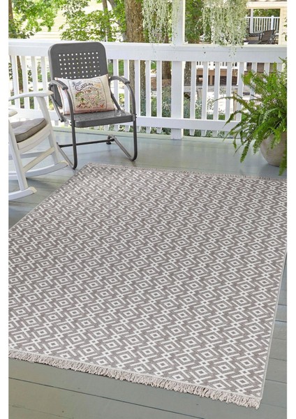 Arya Vl Çift Taraflı,katlanabilir,yıkanabilir, Pamuk Salon,oturma Odası,balkon Kilim Krembej2 80 x 400 cm