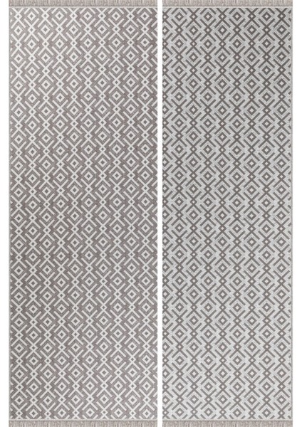 Arya Vl Çift Taraflı,katlanabilir,yıkanabilir, Pamuk Salon,oturma Odası,balkon Kilim Krembej2 80 x 400 cm