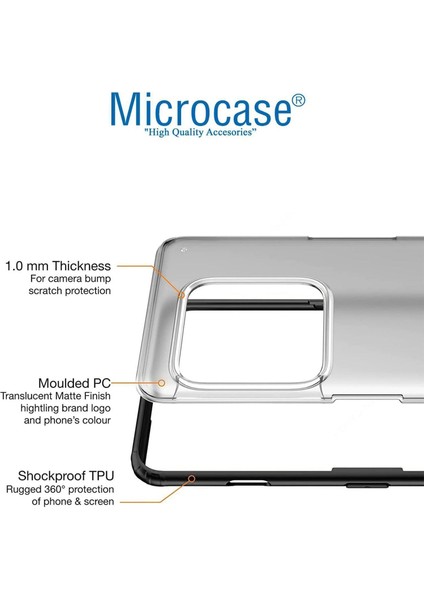 Microcas Xiaomi Poco F6/redmi Turbo 3 Luna Serisi Köşe Korumalı Sert Rubber Kılıf Siyah