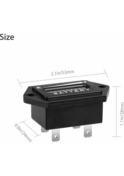 Club Car Golf Arabası Için 2x 48V Volt Pil Göstergesi Ölçer Göstergesi (Yurt Dışından)