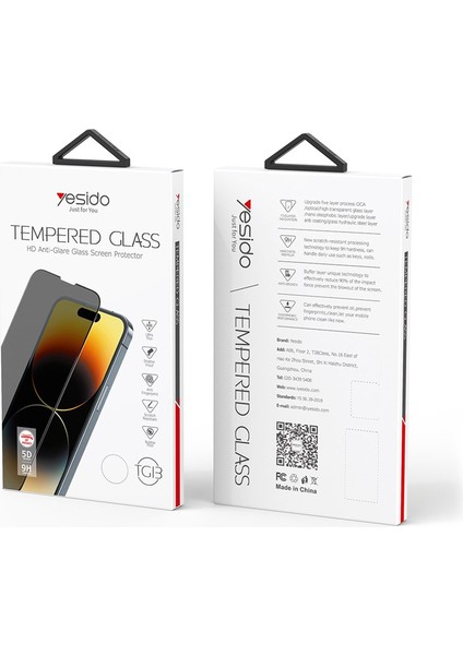 iPhone 16 Pro Premium 5d Privacy Hayalet Cam Ekran Koruyucu
