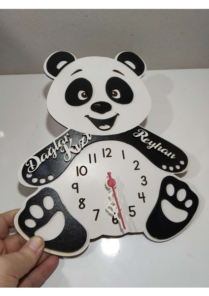 Çocuk Odası Sevimli Ayıcık Duvar Saati Renk ve Isim Secenekli -23 fiyatları
