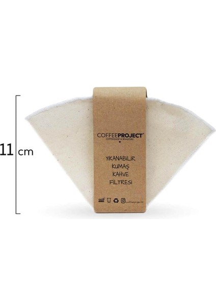 2'li Kumaş Kahve Filtresi | Doğa Dostu Doğal Bez 1x4 modelleri