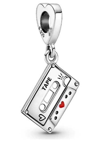 925 Ayar Gümüş Kaset Sallantılı Charm