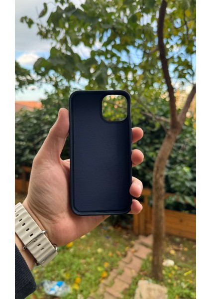 Meri Case Apple iPhone 13 Uyumlu Logolu Içi Kadife Lansman Kılıf Arka Kapak