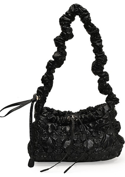 Kadınlar Için Tek Omuzlu Koltuk Altı Küçük Kare Çanta Niş Hafif Tembel Stil Pilili Bulut Çanta Crossbody Çanta (Yurt Dışından)