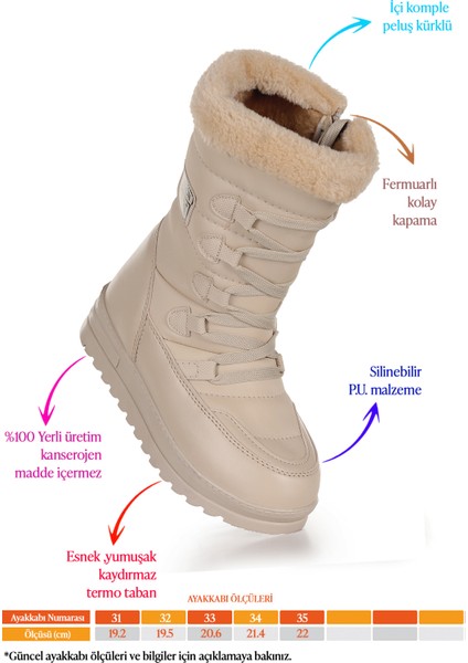 Kiko Kids Içi Termal Kürklü Kız Çocuk Kar Botu Ayakkabı Twg 995 fiyatları