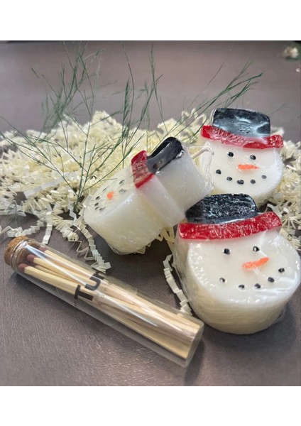 3’lü Kardanadam Mum Dekoratif, Yeniyıl, Yılbaşı, Christmas Temalı Mum fiyatları