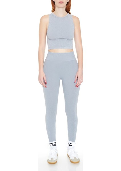 F21 Mineral Wash Ribanalı Tayt