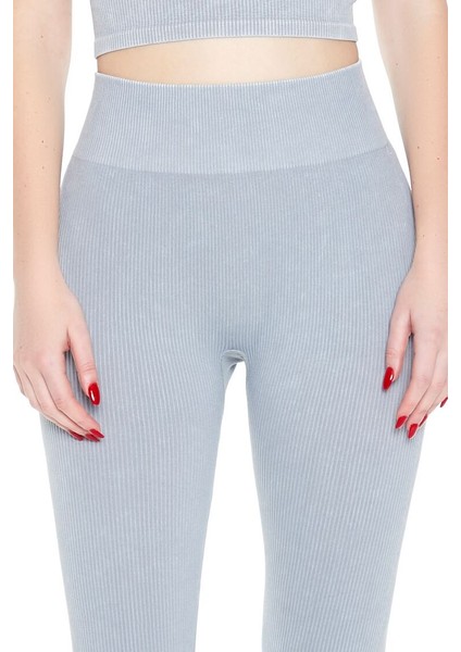 F21 Mineral Wash Ribanalı Tayt