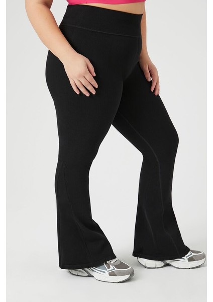 F21 Plus Size Active Dikişsiz Flare Tayt