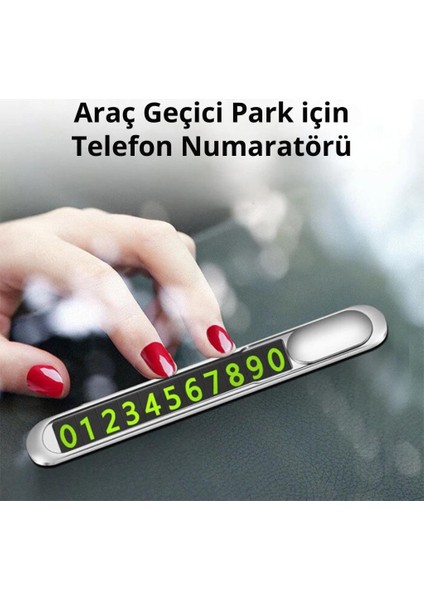 Hc Series Araç Içi Geçici Park Için Telefon Numaratörü, Forforlu Açılıp Kapanabilen Premium Numaratör